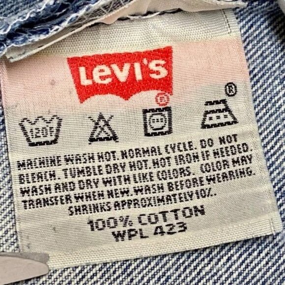 Vintage Levi’s 501XX Blank Tab Jeans Men's 34x31Blue Hemmed 30" Button Fly Denim - Picture 14 of 16